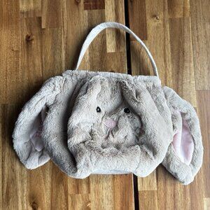 Pottery Barn Kids Bunny Easter Basket “HANNAH EMBROIDERY” Plush Rabbit Classic